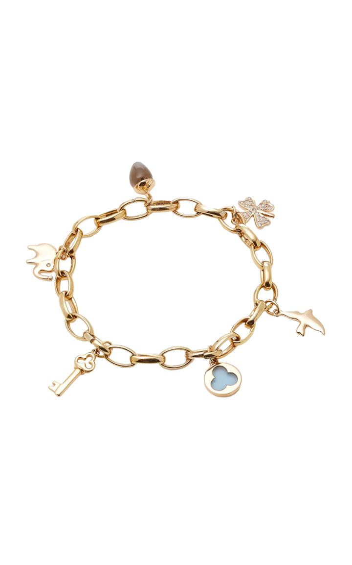 With Love Darling 18k Gold Multi-stone Luck Bracelet
