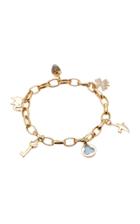With Love Darling 18k Gold Multi-stone Luck Bracelet