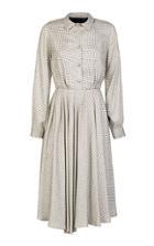 Giuliva Heritage Minerva Printed Pleated Silk Shirt Dress