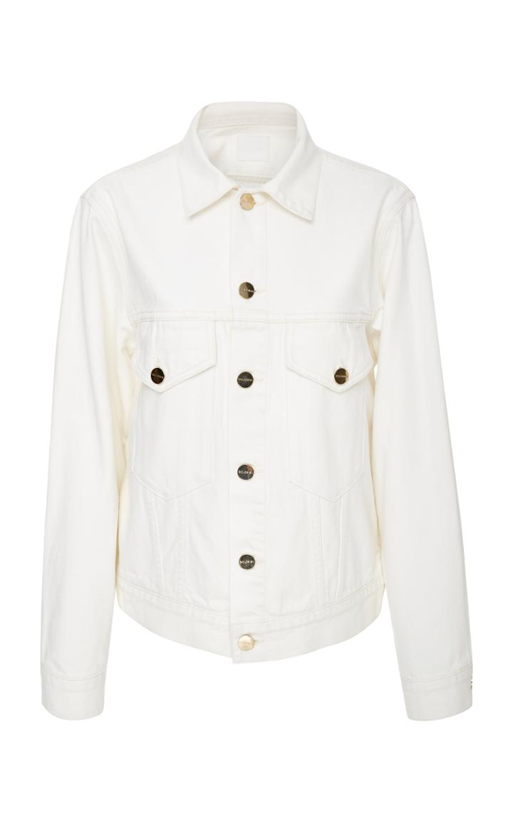 Goldsign Patch Pocket Pearl White Denim Jacket