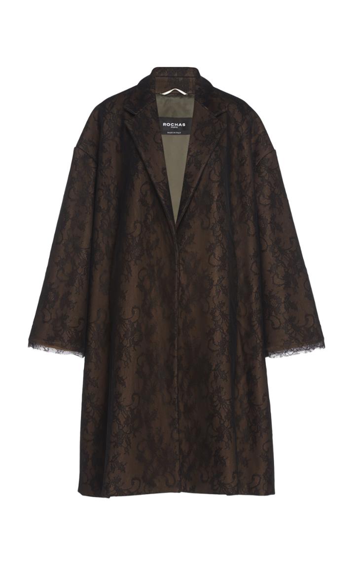 Rochas Chantilly Lace Oversized Coat
