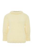 Ganni The Juliard Mohair And Wool-blend Short Sleeve Sweater