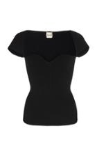 Moda Operandi Khaite Ista Sweetheart Ribbed Knit Top Size: S