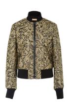 Michael Kors Collection Floral Bomber Jacket
