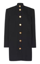 Balenciaga Campaign Button-detailed Barathea Midi Dress