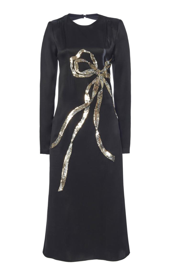 N21 Bow-detailed Silk Dress