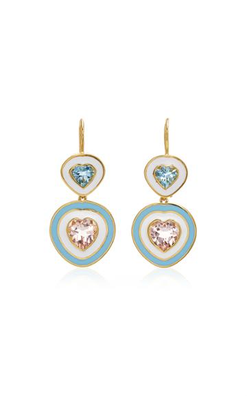 Sig Ward 18k Gold And Enamel Earrings