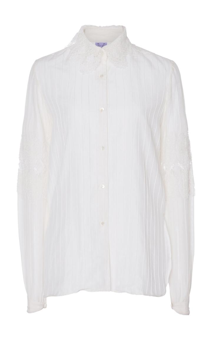 Thierry Colson Amaury Lace Cotton Blend Blouse