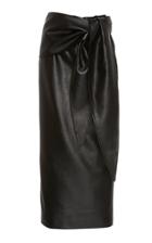 Matriel Faux Leather High Waisted Skirt With A Tie