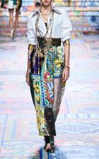 Moda Operandi Dolce & Gabbana Pleated Brocade Skirt