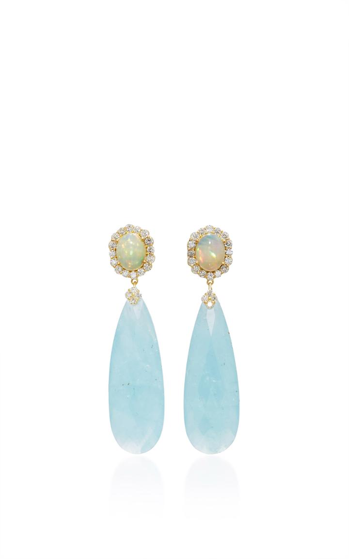 Jamie Wolf Scallop Pave Long Pear Drop Earring