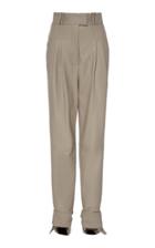 Proenza Schouler Tie-detailed Pleated Leather Trousers
