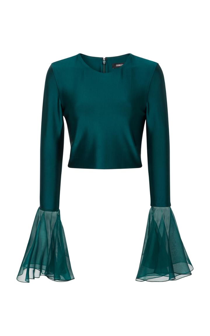 Cushnie Et Ochs Reema Flared Crop Top