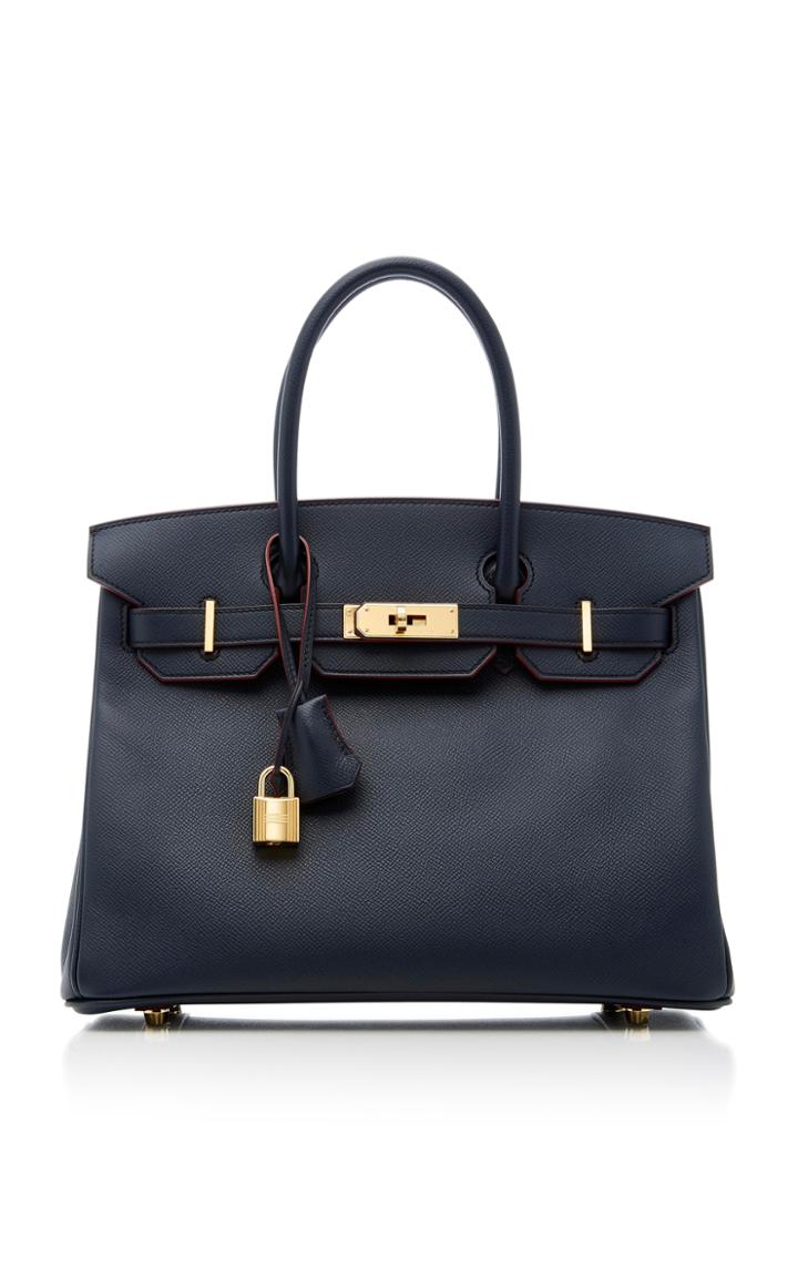 Heritage Auctions Special Collection Hermes 30cm Blue Marine Epsom Leather Contour Birkin