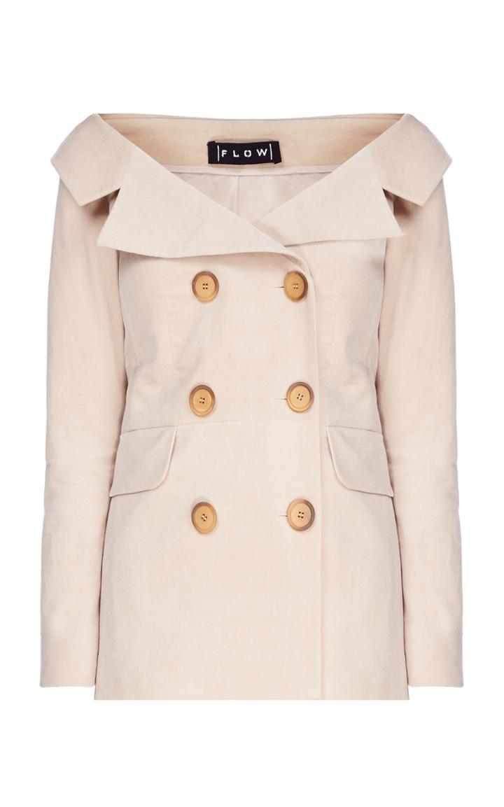 Flow The Label Off Shoulder Double Breasted Jacket