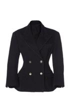 Matthew Adams Dolan Shaped Curved Sleeve Cotton Blazer
