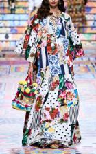 Moda Operandi Dolce & Gabbana Patchwork-printed Poplin Gown