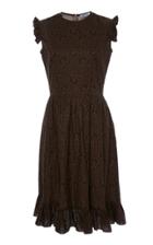 Batsheva Ruffle Cotton Jumper Dress