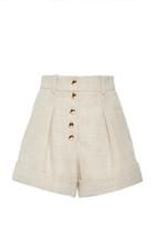 Acler Kings Pleated Stretch-cotton Mini Shorts