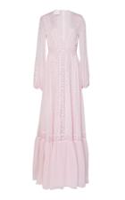Giambattista Valli Lace Inset Silk Chiffon Gown