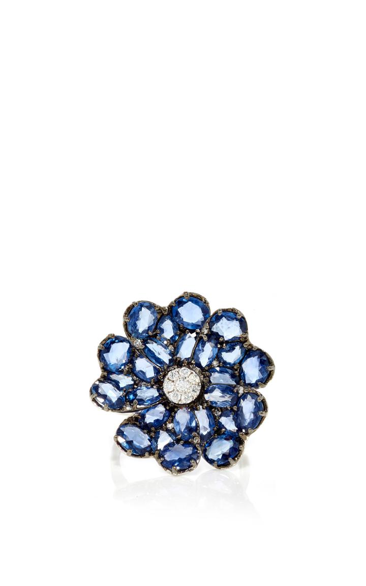 Bronia Blue Flower Ring