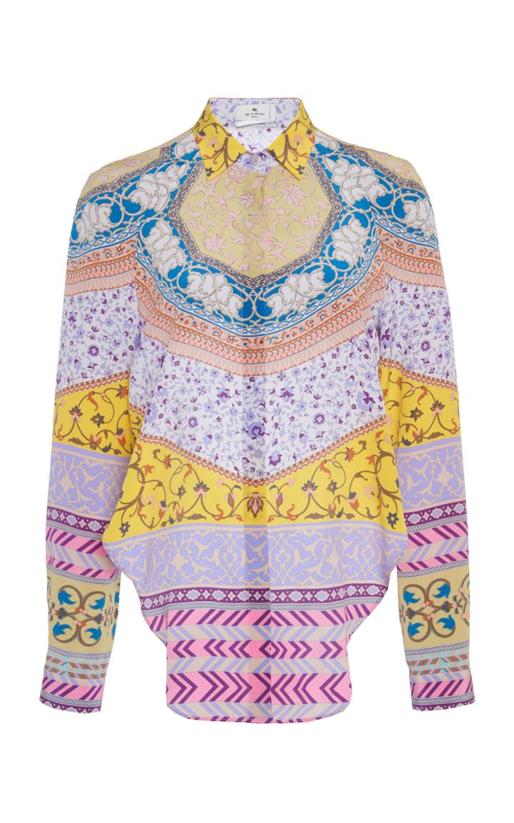 Moda Operandi Etro Printed Silk Button-down Top