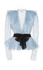 Philosophy Di Lorenzo Serafini Ruffled Polka-dot Flocked Tulle Top