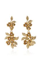 Rosantica Lirica Gold-tone Crystal Floral Drop Earrings