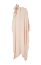 Esme Vie V-neck Caftan With Floral Brooch