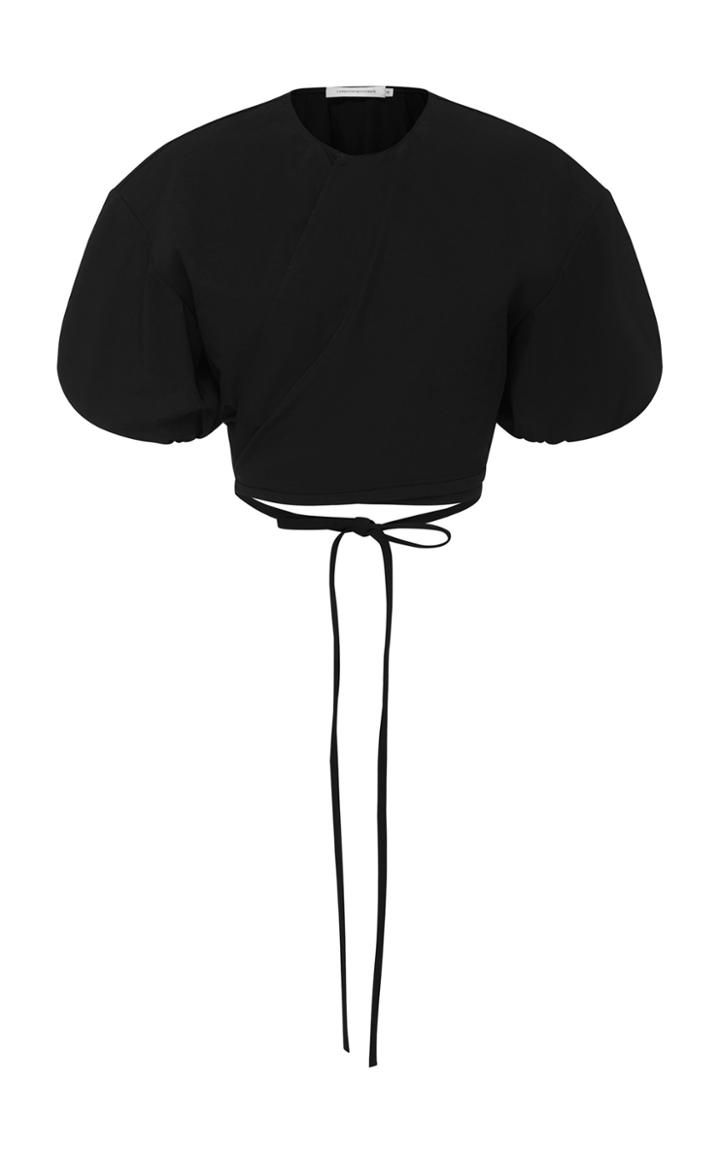 Moda Operandi Christopher Esber Gathered Gabardine Cropped T-shirt