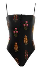 Moda Operandi Agua By Agua Bendita Durazno Dahlia-embroidered One-piece Swimsuit