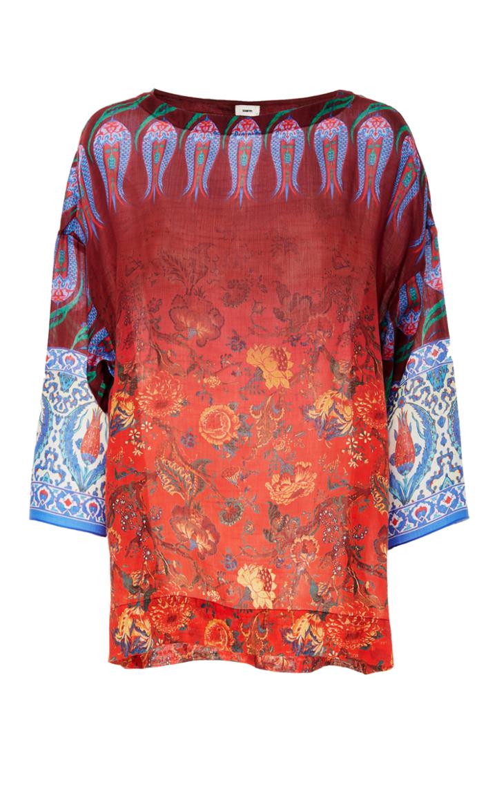Warm Boxcutter Printed Top