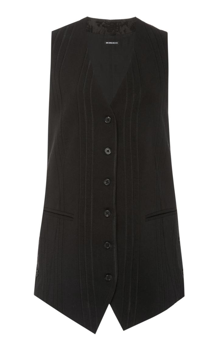 Ann Demeulemeester Bow-detailed Satin Vest