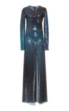 Roberto Cavalli Sequin Embroidered Mesh Gown