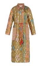 Peter Pilotto Metallic Jacquard Quilted Coat