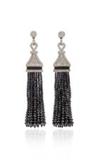 Sanjay Kasliwal One-of-a-kind Black And White Diamonds Tassel Earrings