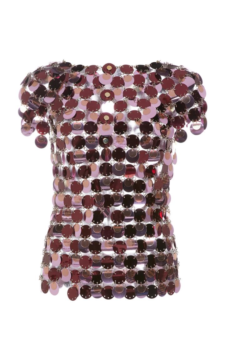 Paco Rabanne Short Sleeved Sequin Top