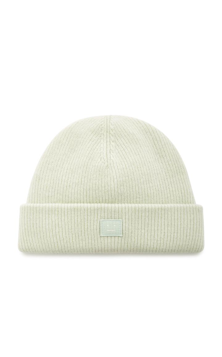 Acne Studios Kansy Appliqud Ribbed Wool-blend Beanie