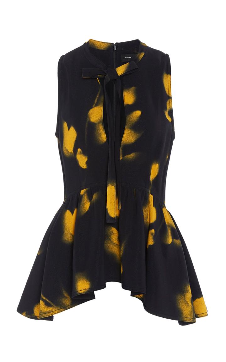 Proenza Schouler Sleeveless Printed Cady Top