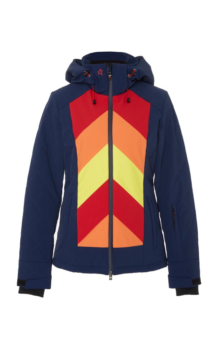 Perfect Moment Tignes Chevron-print Shell Hooded Ski Jacket