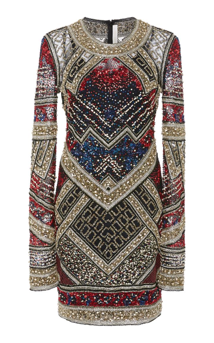 Naeem Khan Beaded Mini Dress