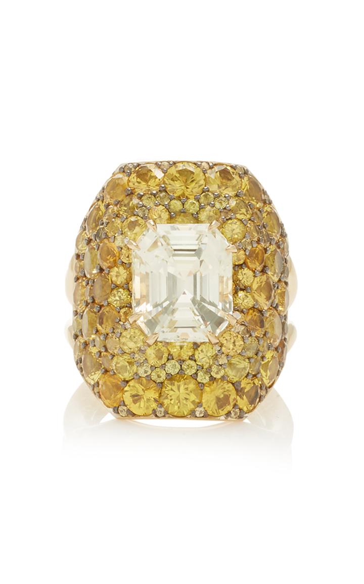 Moda Operandi Vram One-of-a-kind Pale And Intense Yellow Sapphire Ring