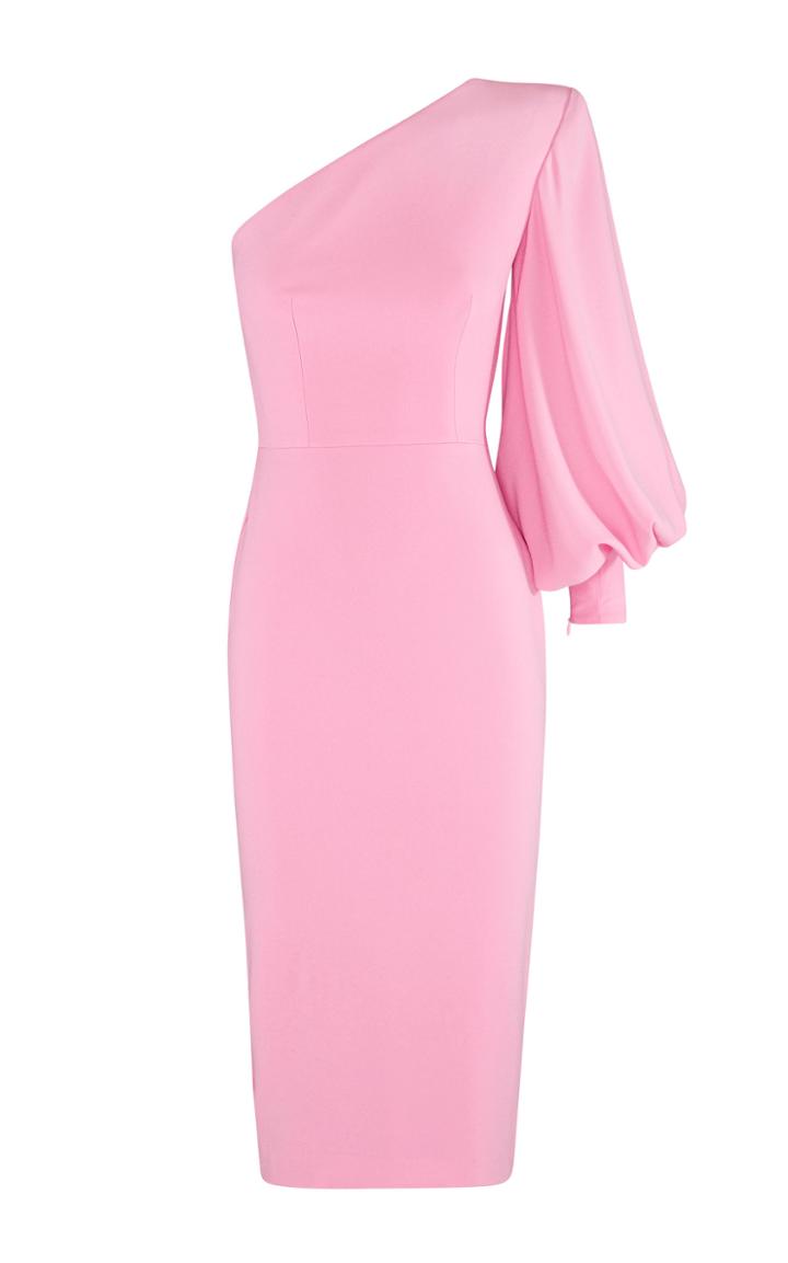 Alex Perry Warner One-shoulder Crepe Midi Dress