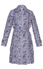 Giuseppe Di Morabito Wool Floral Jacquard Trench Coat