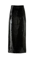 Moda Operandi Huishan Zhang Autumn Faux Patent Leather Midi Skirt