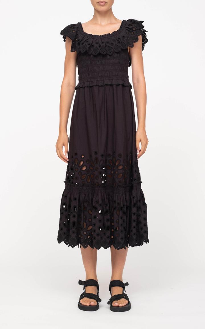 Moda Operandi Sea Hazel Cotton-broderie Smocked Dress