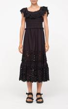 Moda Operandi Sea Hazel Cotton-broderie Smocked Dress