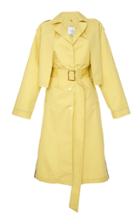 Agnona Cotton Silk Belted Long Trench