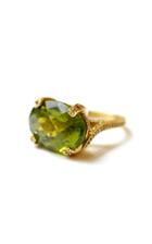 Moda Operandi Sharon Khazzam One Of A Kind Peridot Yellow Sapphire Ring