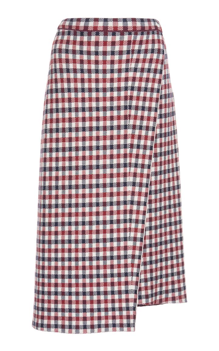 Mrz Gingham Asymmetric Skirt